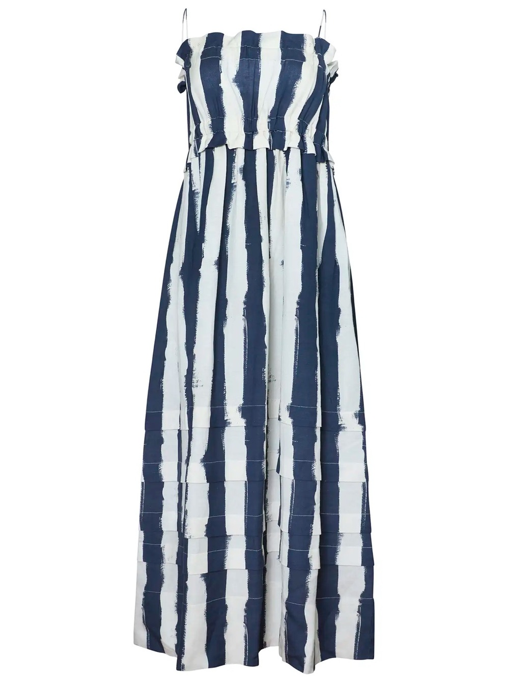 HUNTER BELL Larkin Navy and White Striped Maxi Dress
